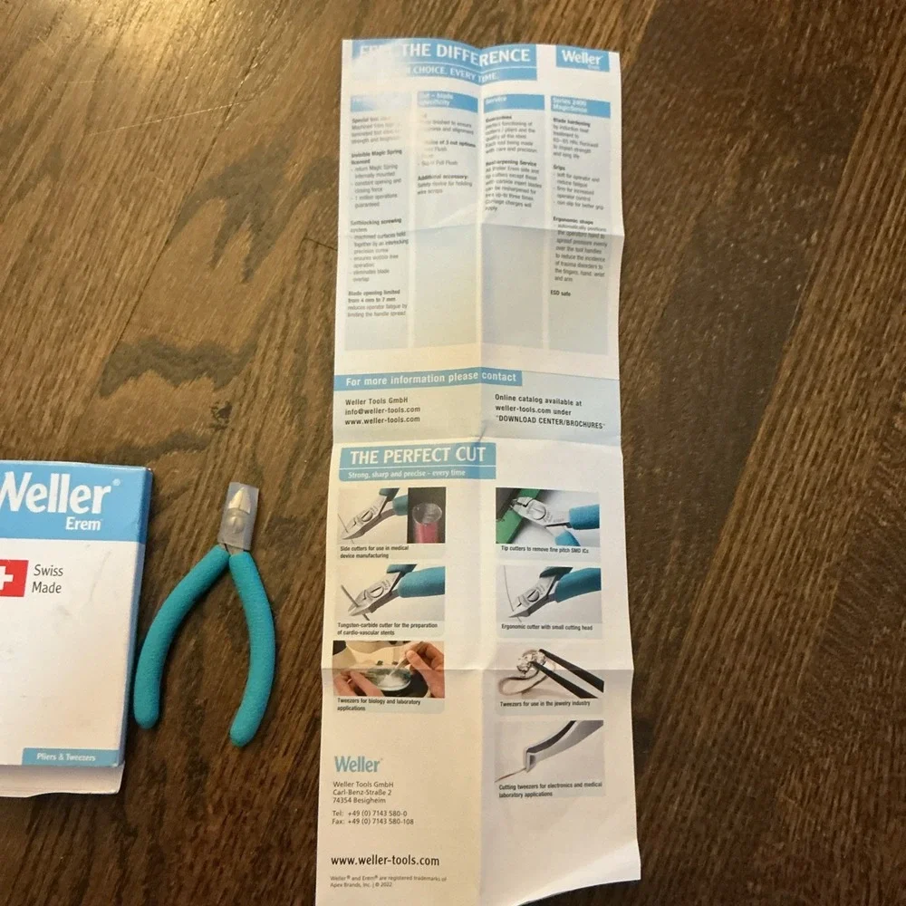 Weller Erem T622N Side Cutter 110mm ESD, Sharp, Durable, Swiss Quality